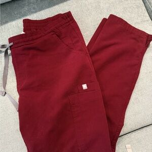 Figs Women's Burgundy Cargo Pants